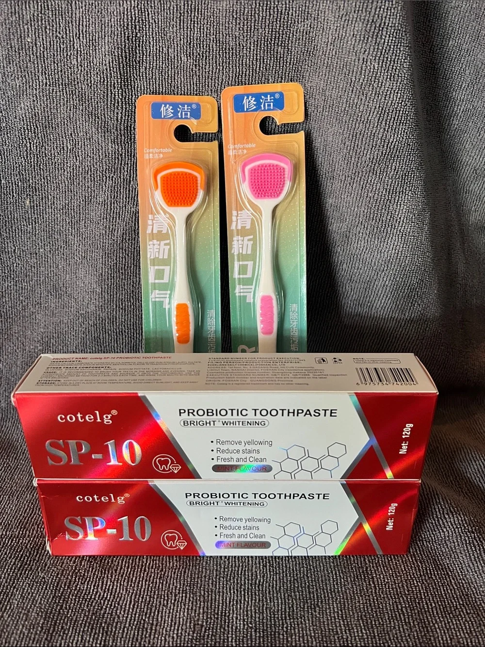 cotelg SP-10 Probiotic Toothpaste Bright Whitening plus tongue brushes. 3/$25